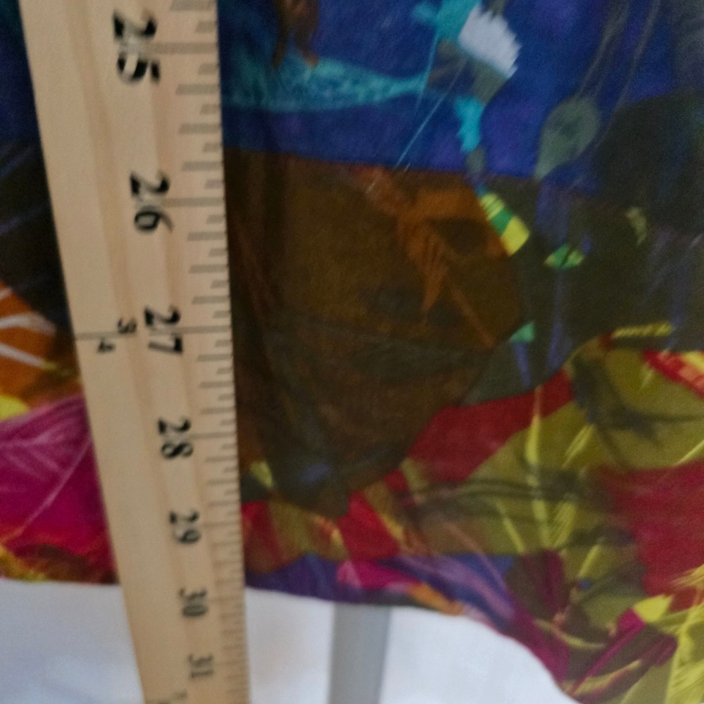 Moulinette Soeurs Strapless Abstract Print Cotton Midi Dress Button Front Size 2 - Picture 6 of 11